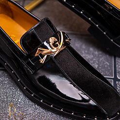 Pantofi Loafers barbatesti negri piele naturala P1736 4