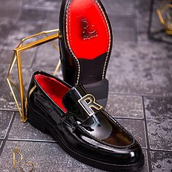 Pantofi Loafers barbatesti negri piele naturala P1738 3