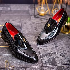 Pantofi Loafers barbatesti negri piele naturala P1739 3