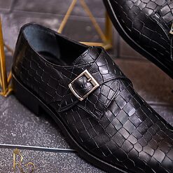 Pantofi Loafers barbatesti negri piele naturala croc P1742 3