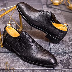 negri piele naturala croc- P1737-Pantofi