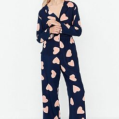 Pijama dama Caelie indigo-Pijamale dama-Pijamale dama