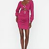 Rochie scurta fucsia Valencia-Rochii de ocazie-Rochii scurte