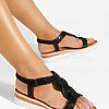 Sandale cu platforma Eletha negre-Sandale cu platforma-Sandale cu platforma