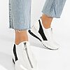 Sneakers cu platforma Dollie albi-Sneakers cu platforma-Noutăți