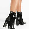 Botine cu toc gros Camea negre-Ciocate dama-Botine cu toc