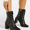 Botine dama cu toc negre Almeria-Botine cu toc-Botine cu toc