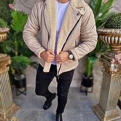 Cojoc gros BEJ interior imblanit slim fit CJ006 8