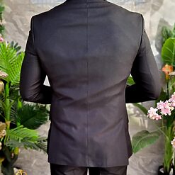 Costum Reginald negru Sacou Vesta si Pantalon C4306 6