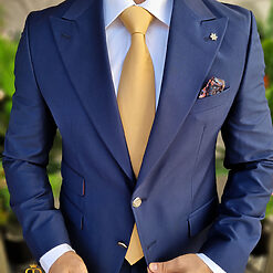 Costum de barbati albastru inchis Sacou si Pantalon C4324 3