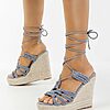 Espadrile cu platforma si snur Nueva albastre-Sandale cu platforma-Espadrile cu platforma