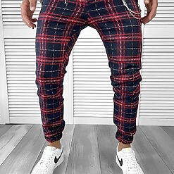 Pantaloni barbati casual in carouri 11957 B3-2.1**-Pantaloni > Pantaloni casual
