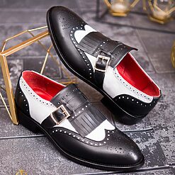 Pantofi Loafers negriivoire cu catarama piele naturala P1794 3