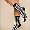 Sosete in carouri alb si negru Gabriella SD005-COPII
