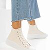 Tenisi inalti dama bej Messenia V2-Sneakers High-Top-Tenisi Dama