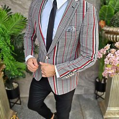 Tinuta 6 piese Sacou Pantalon Camasa Pantofi Curea Cravata TN033 1