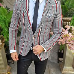 Tinuta 6 piese Sacou Pantalon Camasa Pantofi Curea Cravata TN033 3