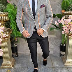 Tinuta 6 piese Sacou Pantalon Camasa Pantofi Curea Cravata TN034 2