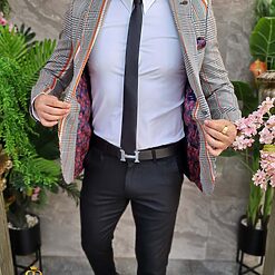 Tinuta 6 piese Sacou Pantalon Camasa Pantofi Curea Cravata TN034 3