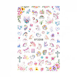 Abtibilduri unghii SensoPRO Unicorn Love XF3208-Nail Art > Abtibilduri Unghii/ Stickere