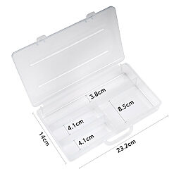 Cutie Manichiura Compartimentata Nail Art SensoPRO Milano 4 Sloturi Clear 5