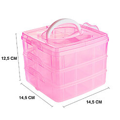 Cutie Manichiura Compartimentata pe 3 Niveluri cu Sertare si Maner SensoPRO Milano 4