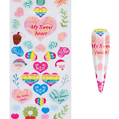 Folie de Transfer Unghii LUXORISE Christmas Unicorn Heart 1