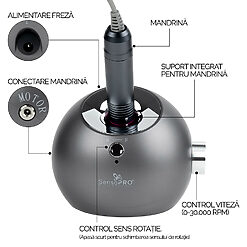 Freza Unghii Exclusive Nails SensoPRO Milano 30.000 RPM Grey 7