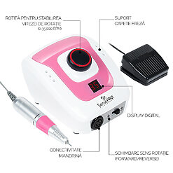 Freza unghii profesionala Turbo Bee 35.000 RPM SensoPRO Milano Pink 5