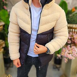 Geaca de iarna groasa imbalnita la exterior cu gluga GC695 4