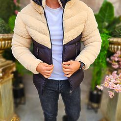 Geaca de iarna groasa imbalnita la exterior cu gluga GC695 5