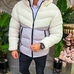 Geaca de iarna groasa imbalnita la exterior cu gluga GC696 4