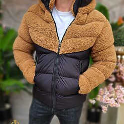 Geaca de iarna groasa imbalnita la exterior cu gluga GC697 5