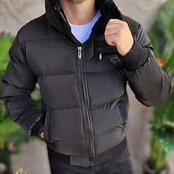 Geaca groasa de iarna cu blana la guler GC683 1