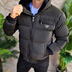 Geaca groasa de iarna cu blana la guler GC683 2