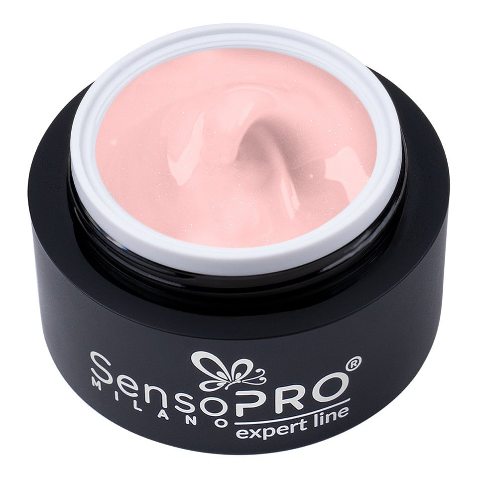 Gel Constructie Unghii Expert Line SensoPRO Milano - Shimmer Old Rose 30ml-Geluri UV > Geluri UV Constructie