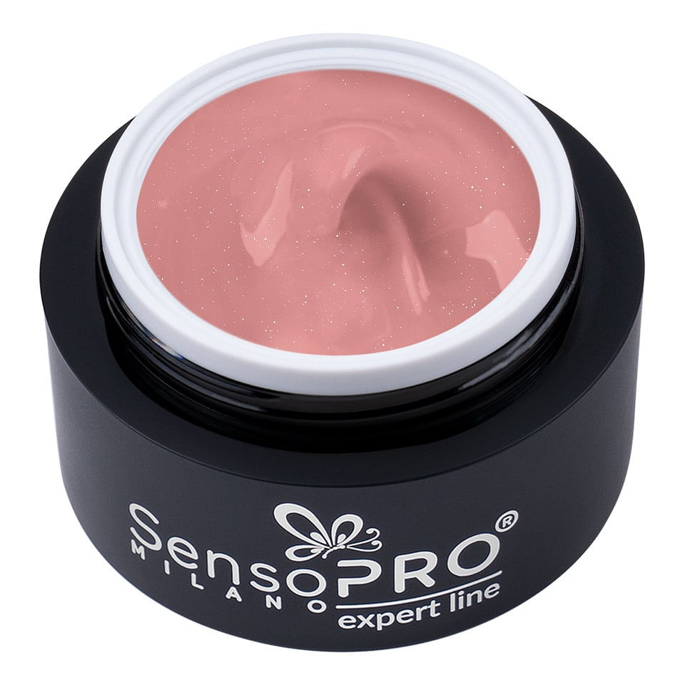 Gel Constructie Unghii Expert Line SensoPRO Milano - Shimmer Peach 30ml-Geluri UV > Geluri UV Constructie