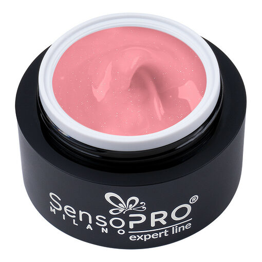 Gel Constructie Unghii Expert Line SensoPRO Milano - Shimmer Rose Petals 15ml-Geluri UV > Geluri UV Constructie