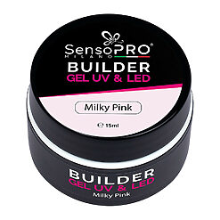 Gel Constructie Unghii SensoPRO Milano Milky Pink 15ml 3