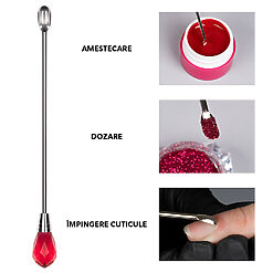 Instrument Manichiura Mixare Decorare SensoPRO Milano Crystal Pink Spoon 1