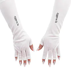 Manusi Protectie UV LUXORISE - alb marime universala L38 cm-Accesorii Unghii  data-src=