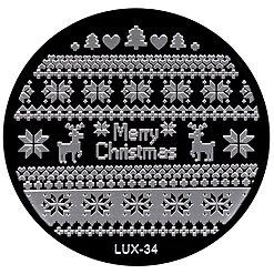 Matrita Metalica Stampila Unghii LUX-34 - Winter's Tale-Nail Art > Ornamente Unghii Craciun