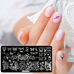 Matrita Metalica Stampila Unghii LUXORISE Butterfly Contest XY COCO5 2