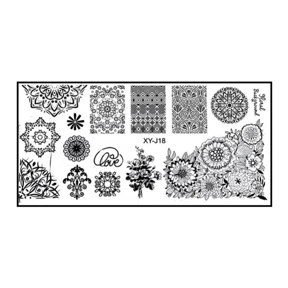 Matrita Metalica Stampila Unghii XY-J18 - Mandala-Nail Art > Matrita Unghii