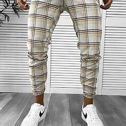 Pantaloni barbati casual in carouri 122901SD-Pantaloni > Pantaloni casual
