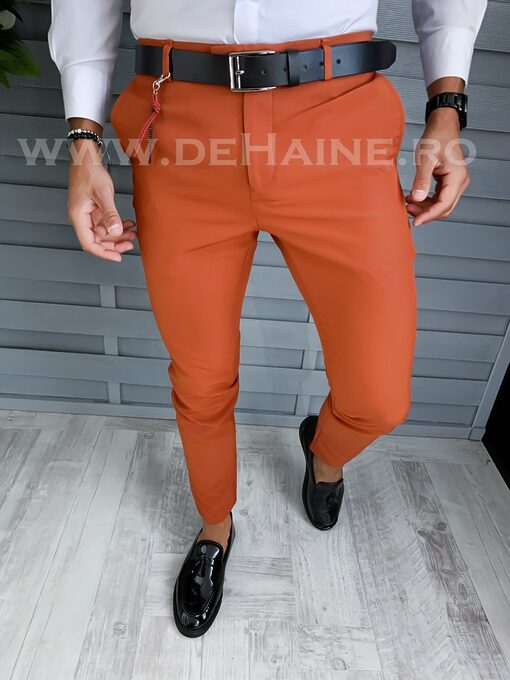 Pantaloni barbati eleganti caramizii B1868 B3-4.1 / E 250-5/ 4-4-Pantaloni > Pantaloni eleganti