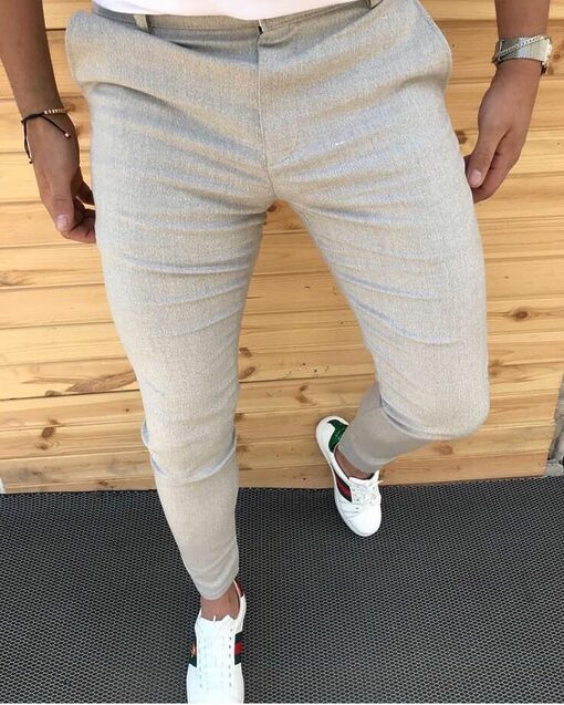 Pantaloni barbati eleganti gri ZR A1523 B -8-Pantaloni > Pantaloni eleganti
