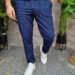 Pantaloni casual bleumarin