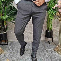 Pantaloni eleganti gri inchis
