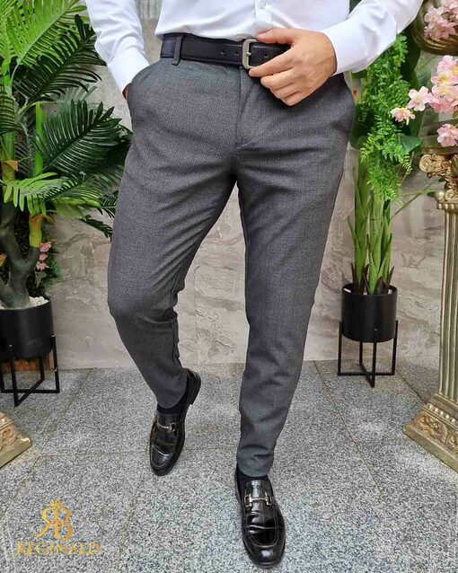 Pantaloni eleganti gri inchis